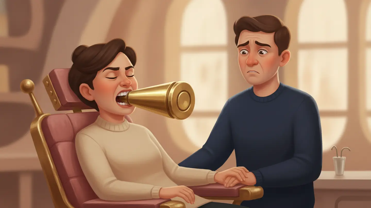 bite the bullet, drawn literally
