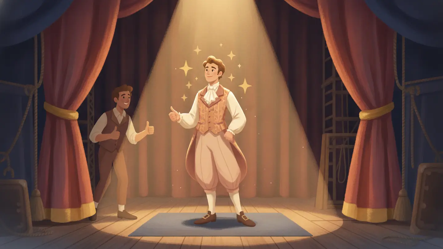 "break a leg", drawn literally