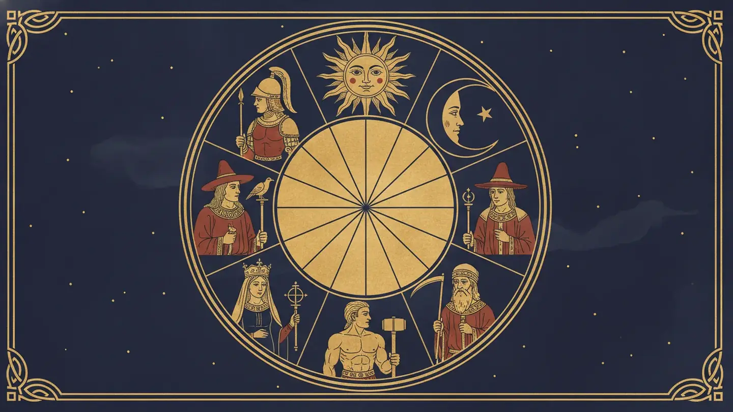 Illustration for The days of the week: gods, planets and lost sounds