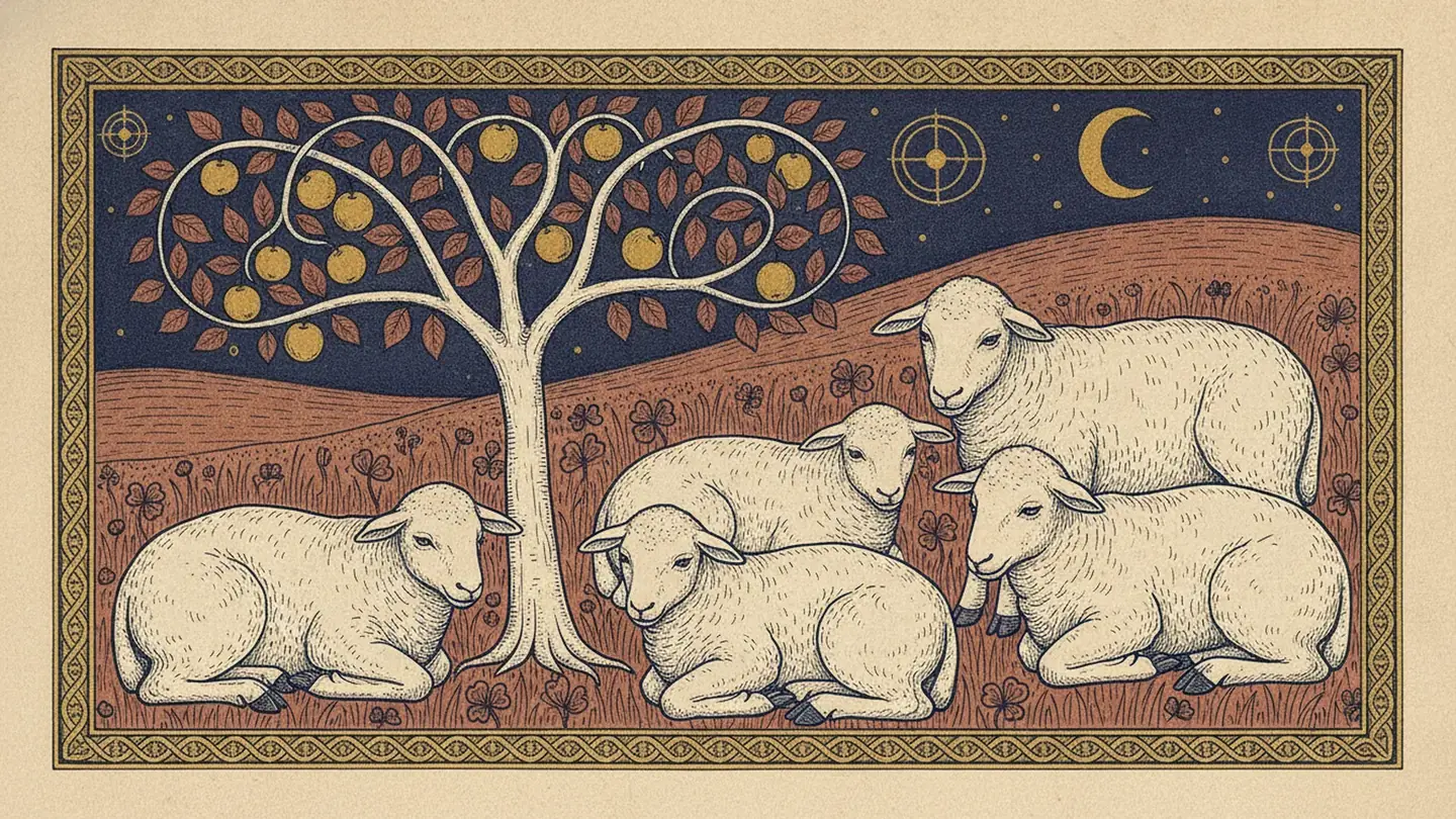 Illustration for The silent B: lamb, comb, thumb, debt, doubt